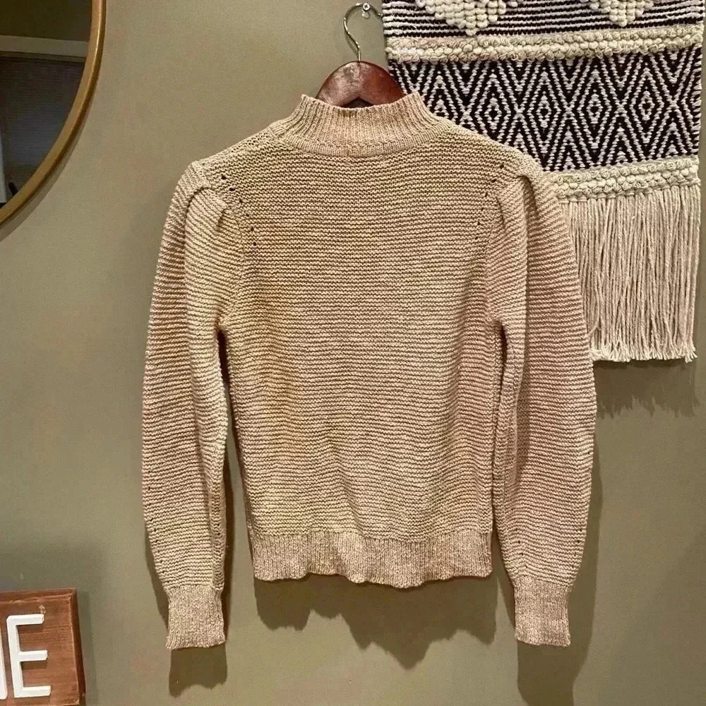 LUSH TAUPE TAN KNOT SWEATER S